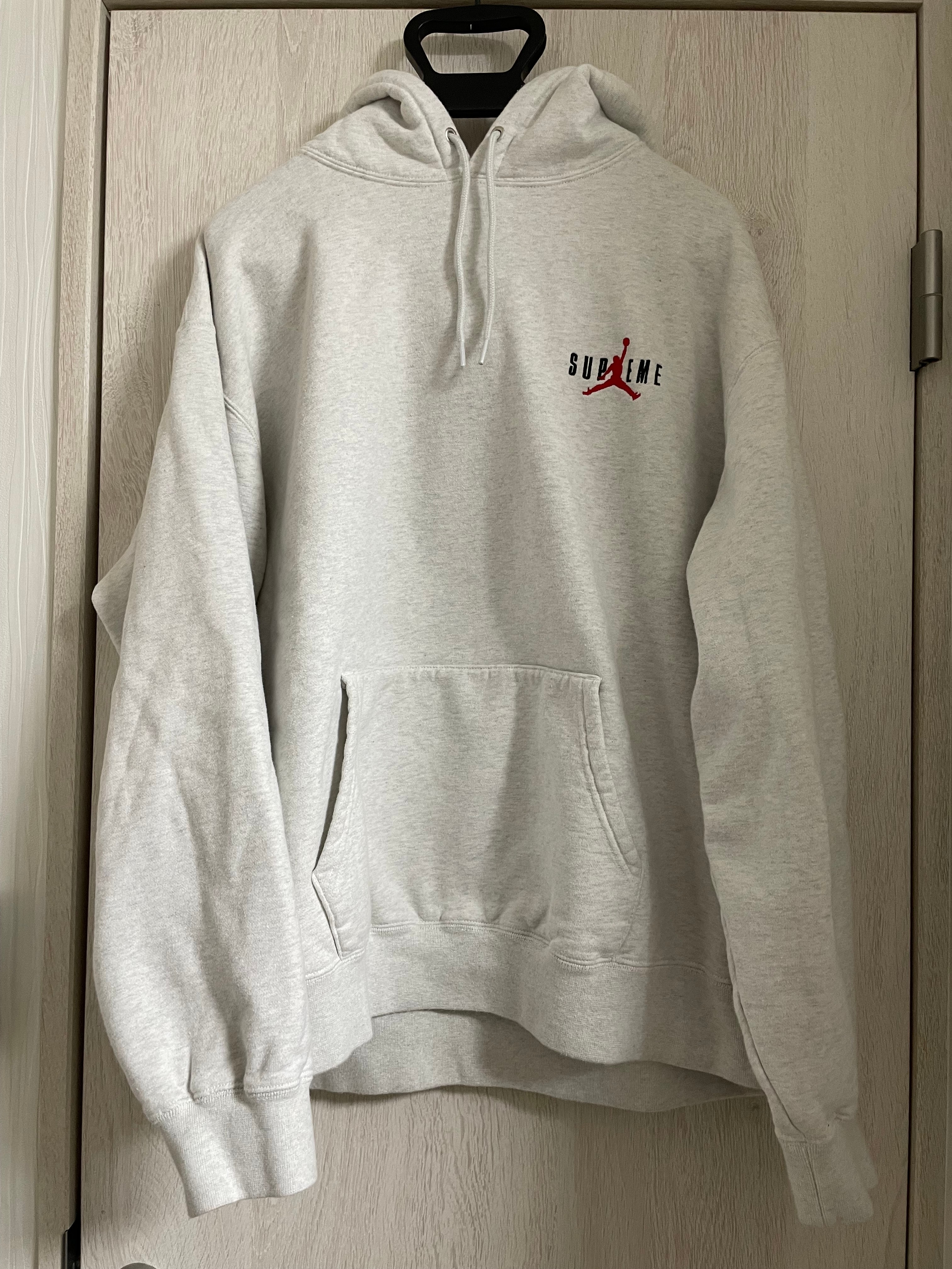 Supreme x Jordan Hooded Sweatshirt "Ash Grey" HF0836-051