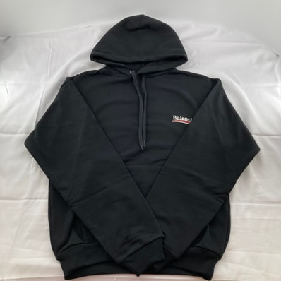 BALENCIAGA(バレンシアガ) キャンペーンロゴ プルオーバーパーカー XS 556145 ブラック