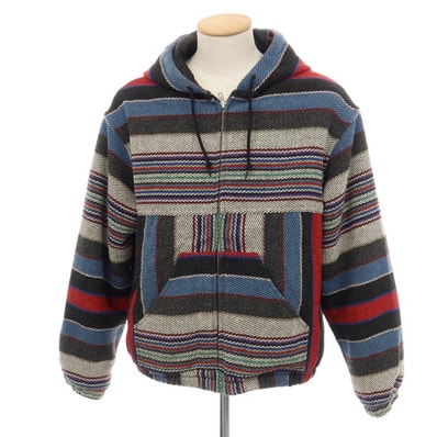 【中古】シュプリーム Supreme 2025年春夏 Woven Stripe Hooded Jacket ポリエステルアクリル 中綿ブルゾン マルチカラー【サイズS】【メンズ】