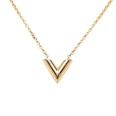 ルイ ヴィトン エセンシャルV チェーン ペンダント ネックレス M61083 ゴールド メッキ レディース LOUIS VUITTON 【中古】