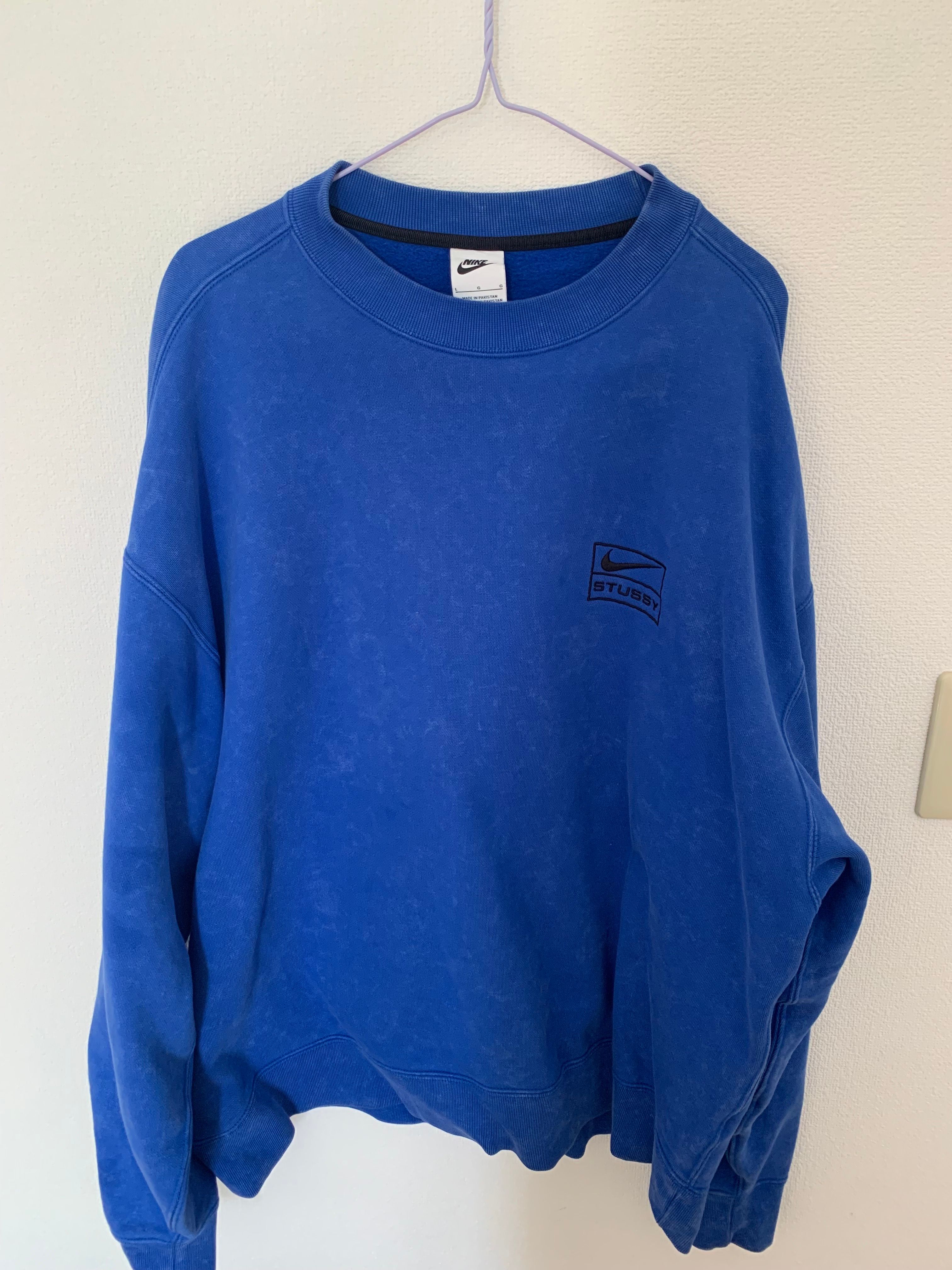 Stussy x Nike Acid Wash Crew (US Size) "Blue" DR4024-480