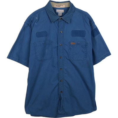 古着 カーハート Carhartt 半袖 ワークシャツ メンズXL相当/eaa632744