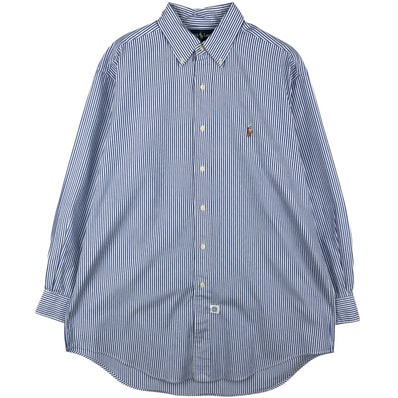 古着 ラルフローレン Ralph Lauren YARMOUTH 長袖 ボタンダウンストライプシャツ メンズL相当/eaa606766