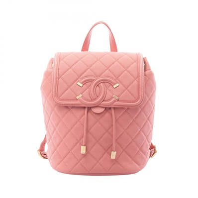 シャネル CHANEL CCフィリグリー マトラッセ リュックサック バックパック バッグ レザー カーフ(牛革) レディース ピンク系 A57090 【中古】