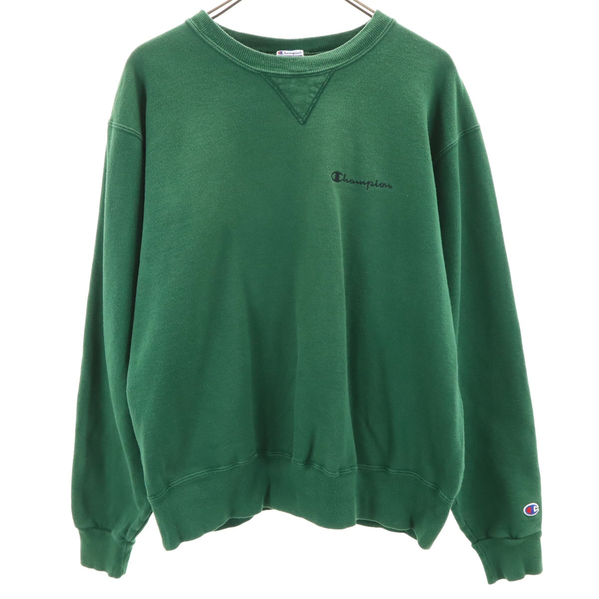 Champion チャンピオン 90s オールド 青タグ 長袖 トレーナー L グリーン 裏起毛 スウェット