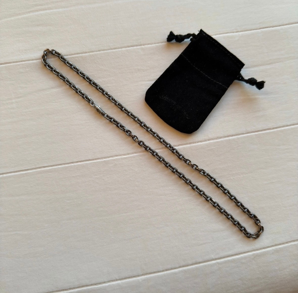 クロムハーツ ペーパー チェーン ネックレス "シルバー"