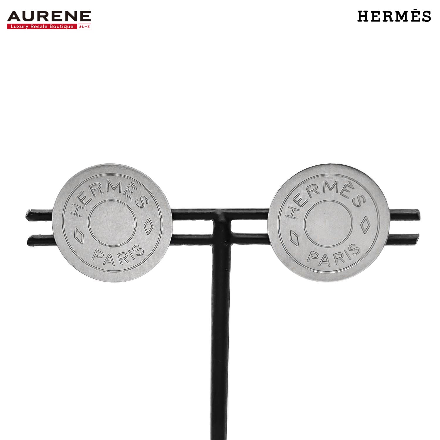 HERMES エルメス クルードセル イヤリング セリエ メタル シルバー レディース 【中古】