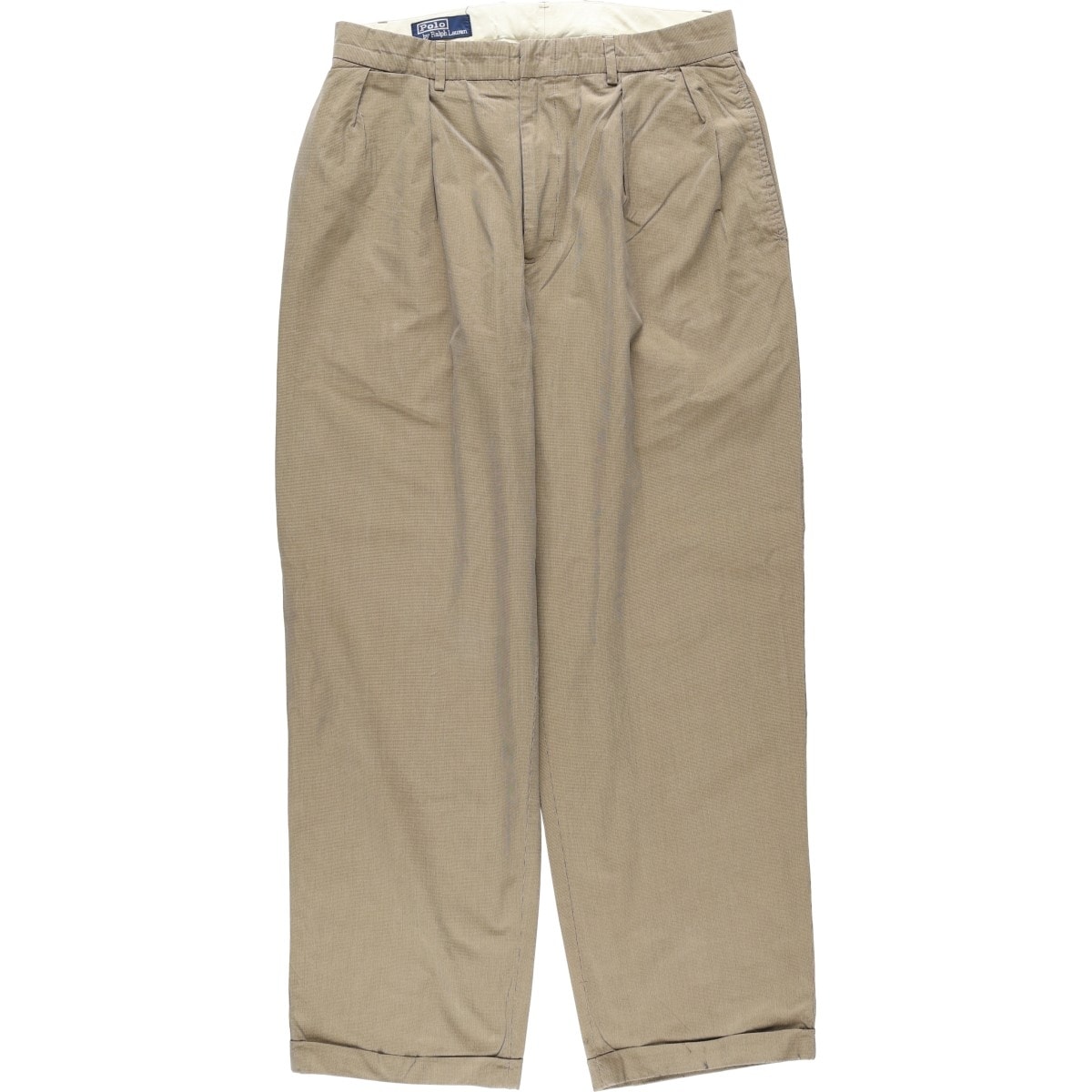 古着 ラルフローレン Ralph Lauren POLO by Ralph Lauren ツータック コットン スラックスパンツ メンズw32相当/eaa644450