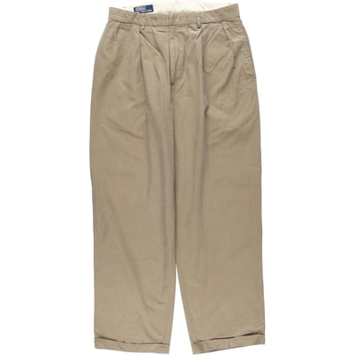 古着 ラルフローレン Ralph Lauren POLO by Ralph Lauren ツータック コットン スラックスパンツ メンズw32相当/eaa644450