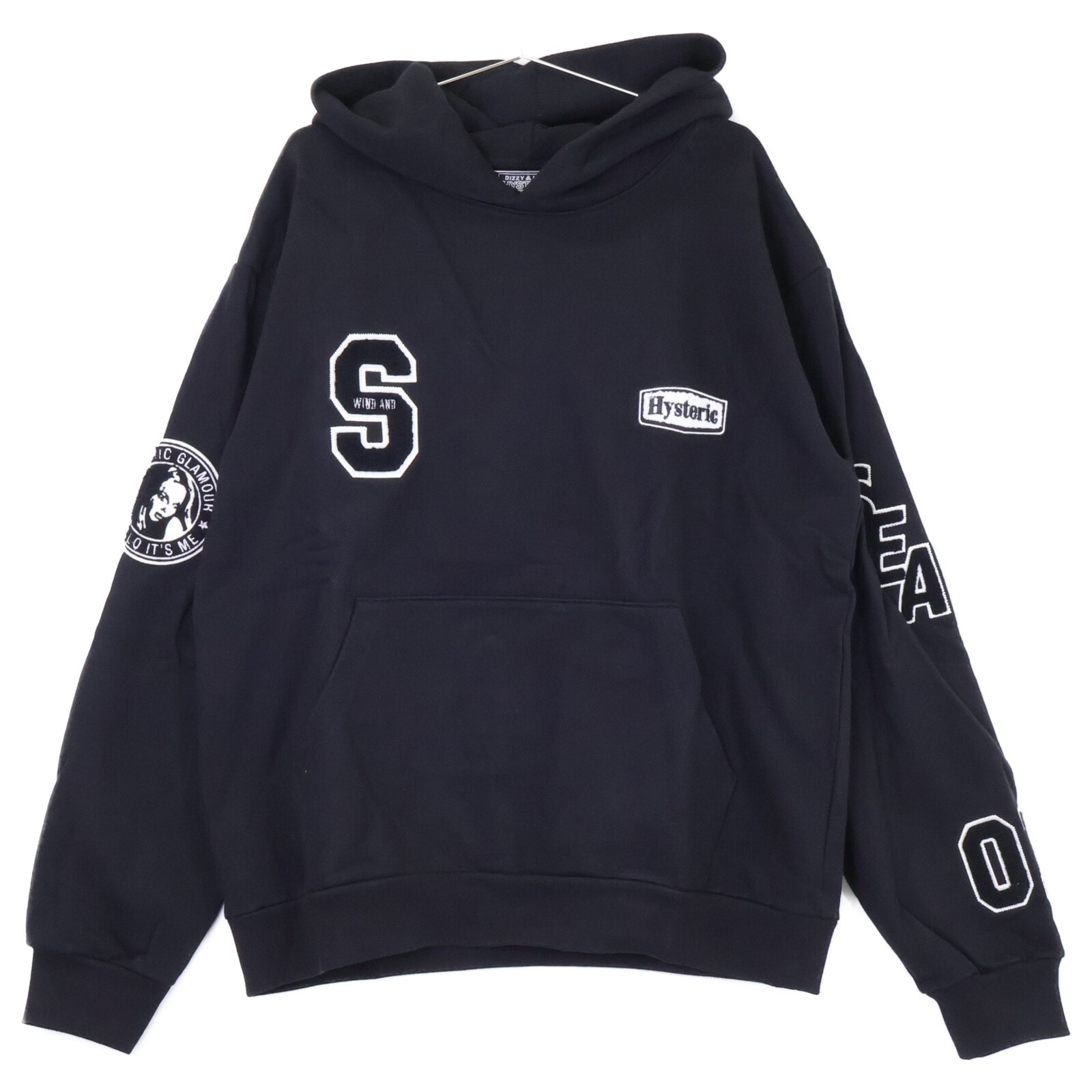 ウィンダンシ― xHYSTERIC GLAMOUR【新品】WDS-C-HYS-23-AP-Q1-15 VARSITY HOODIE バーシティ プルオーバー パーカー XL