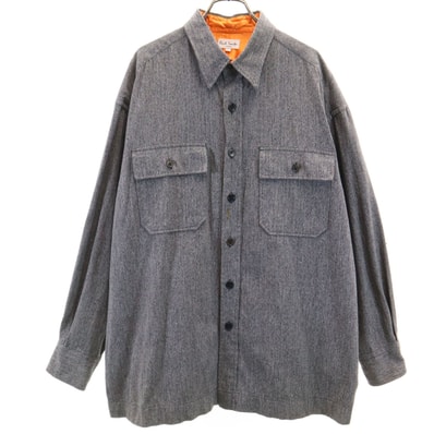 Paul Smith LONDON ポールスミスロンドン 日本製 ヘリンボーン 長袖 シャツ L グレー