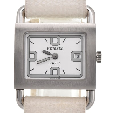 値下 エルメス HERMES BA1.210 バレニア デイト クォーツ レディース 良品 □#150258