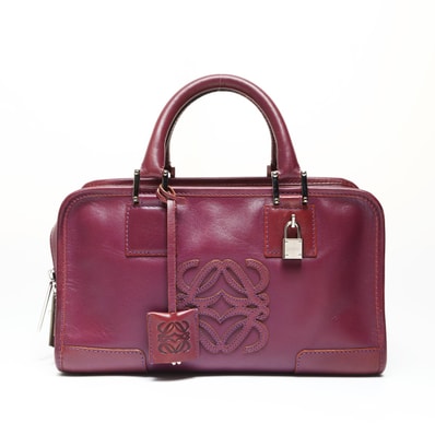 ロエベ LOEWE アマソナ28 アナグラム ハンドバッグ【中古】