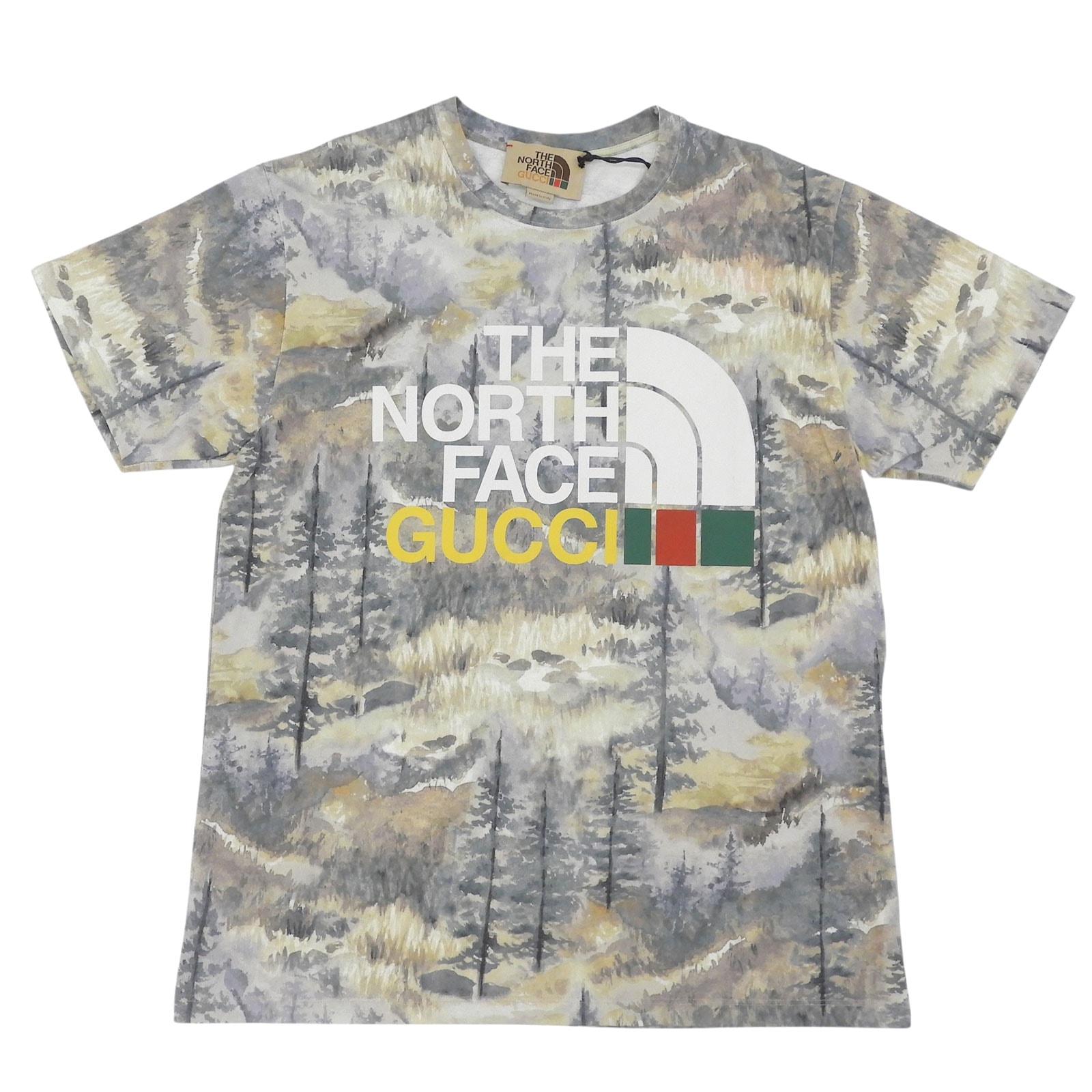 未使用品 グッチ×ザ・ノースフェイス 半袖Tシャツ マルチ S 672475