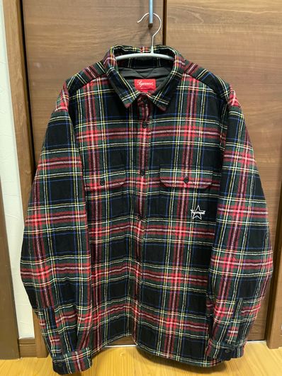 Supreme Quilted Plaid Flannel Shirt "Black"