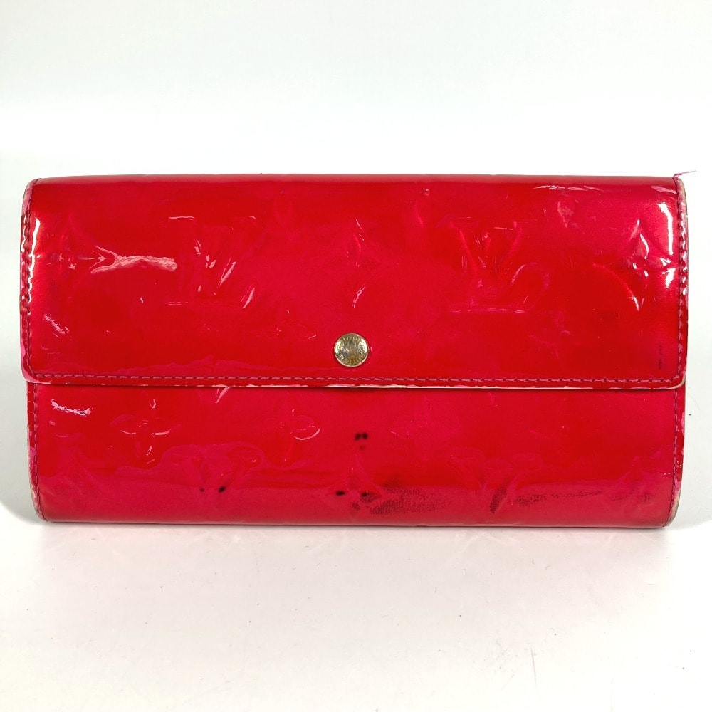 ルイヴィトン LOUIS VUITTON ポルトフォイユサラ M93633 モノグラムヴェルニ ロングウォレット 2つ折り 長財布 モノグラムヴェルニキャンバス ローズポップ ピンク