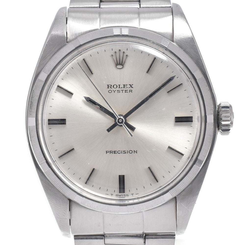 ロレックス ROLEX 6427 ヴィンテージ オイスター プレシジョン Cal.1225 シルバー 手巻き メンズ 良品 腕時計 N#150030