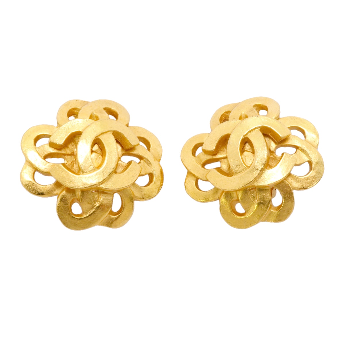 ★SALE【6jhb0188-k】シャネル イヤリング ヴィンテージ ココマーク GPメッキ ゴールド【中古】レディース
