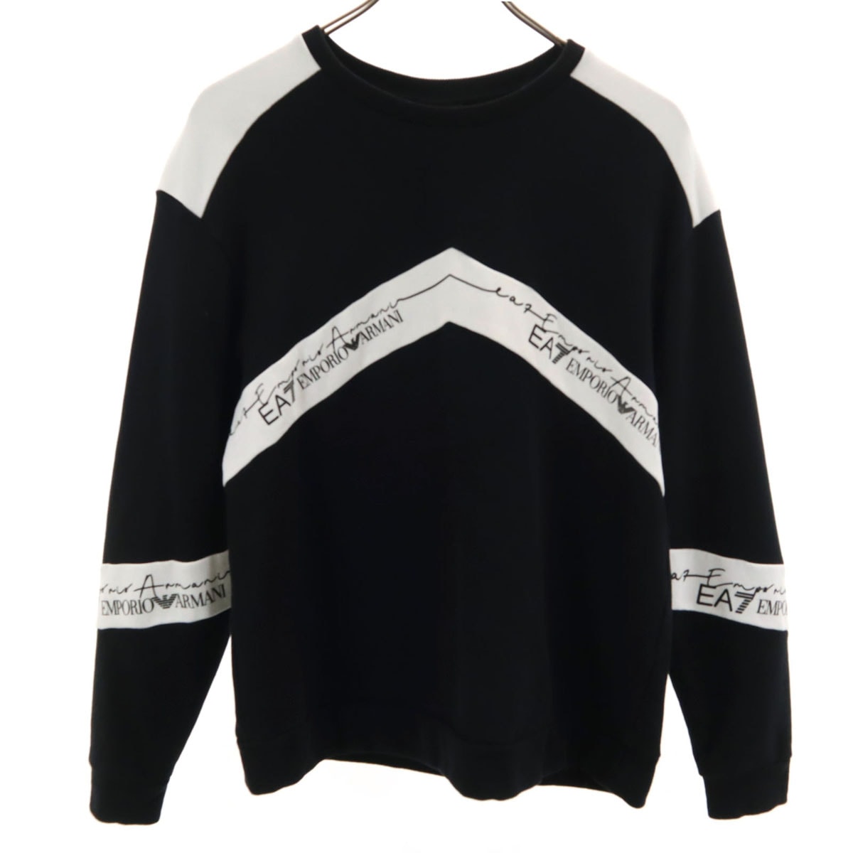 Emporio Armani エンポリオアルマーニ ポルトガル製 長袖 スウェット トレーナー S ブラック