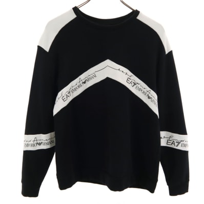 Emporio Armani エンポリオアルマーニ ポルトガル製 長袖 スウェット トレーナー S ブラック