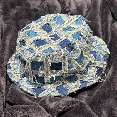 Supreme Frayed Patchwork Denim Crusher "Washed Blue"