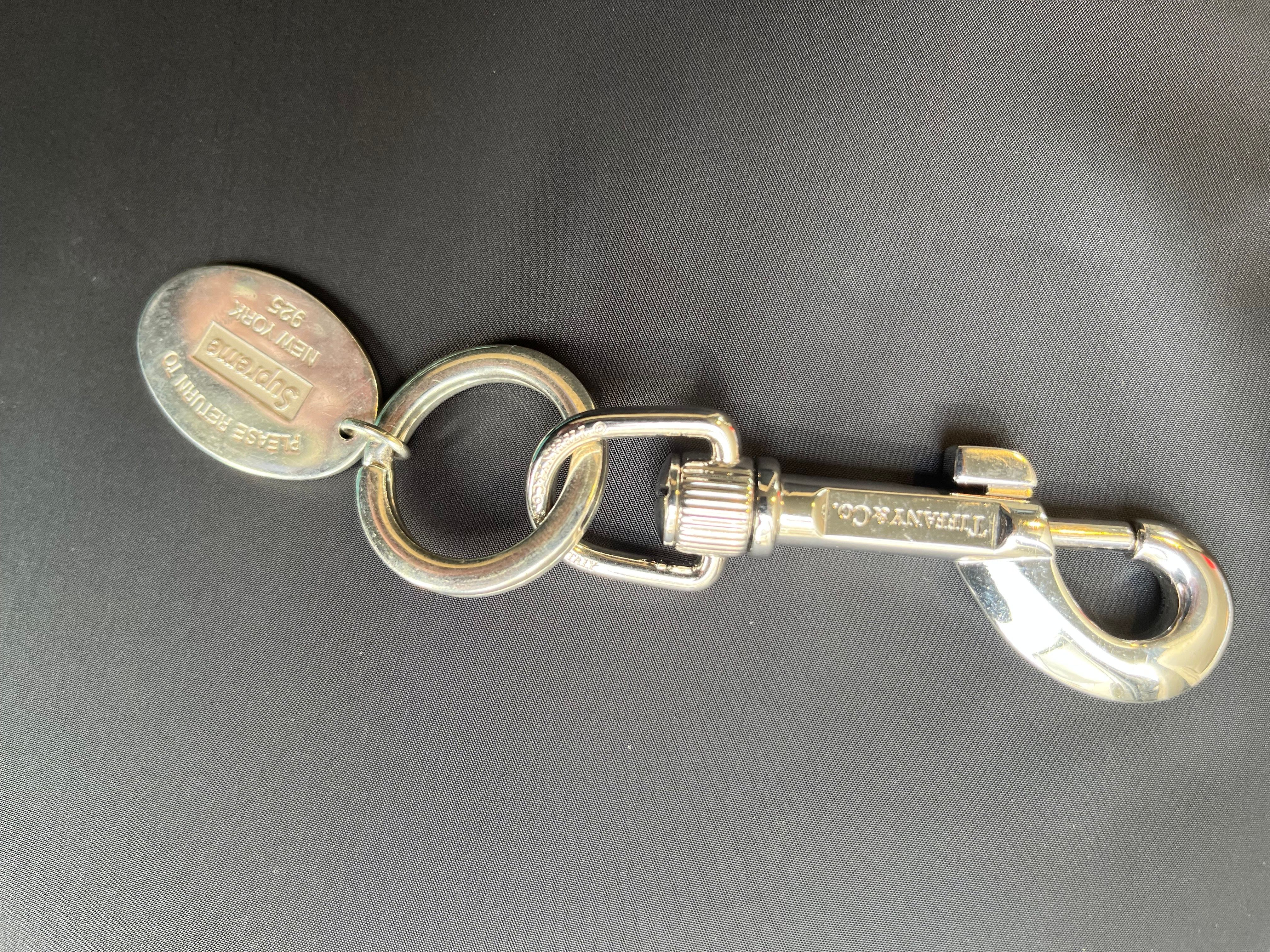 Supreme / Tiffany & Co. Return to Tiffany Oval Tag Keyring "Silver"