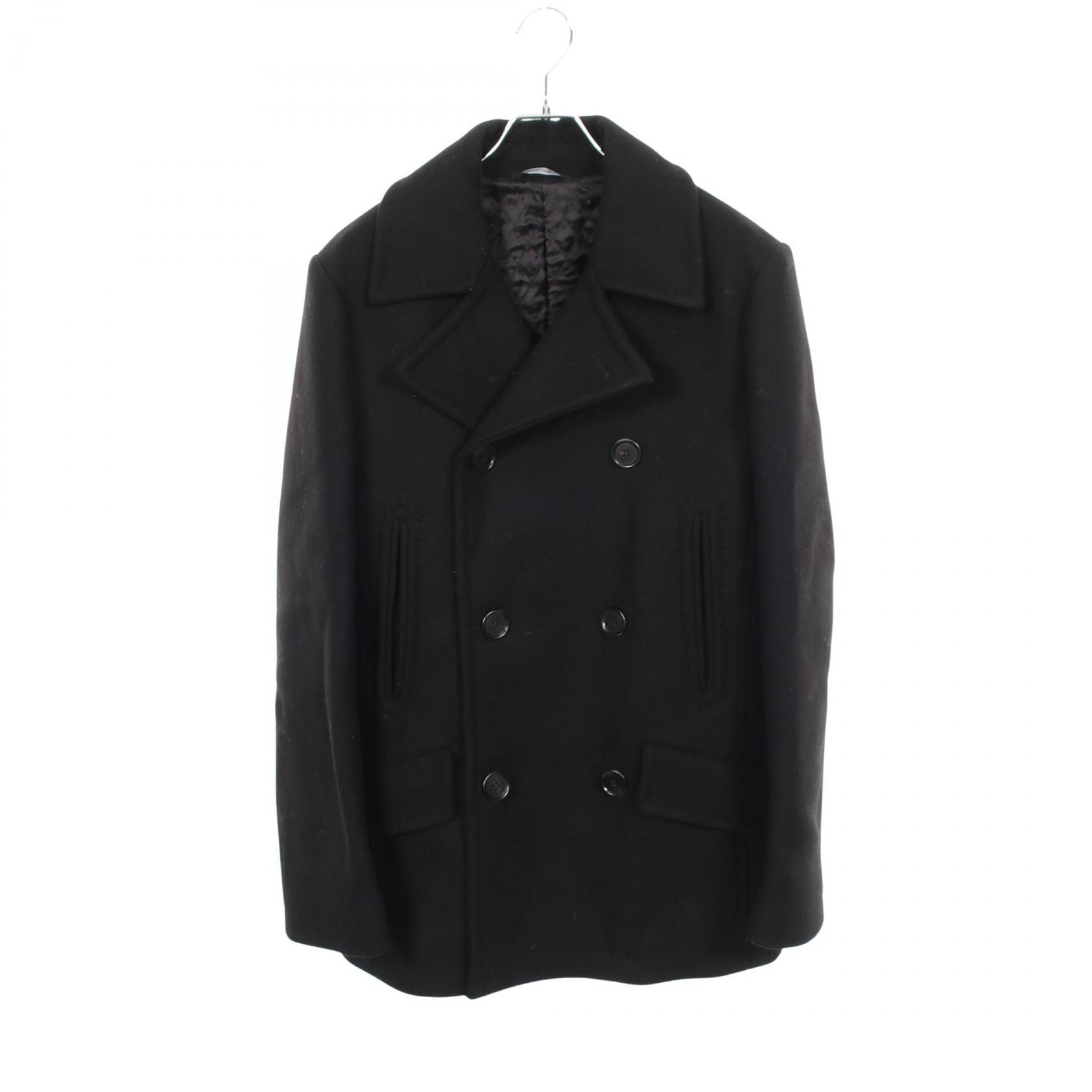 ドルチェアンドガッバーナ DOLCE & GABBANA ピーコート 衣料品 アウター ウール メンズ ブラック系 【中古】