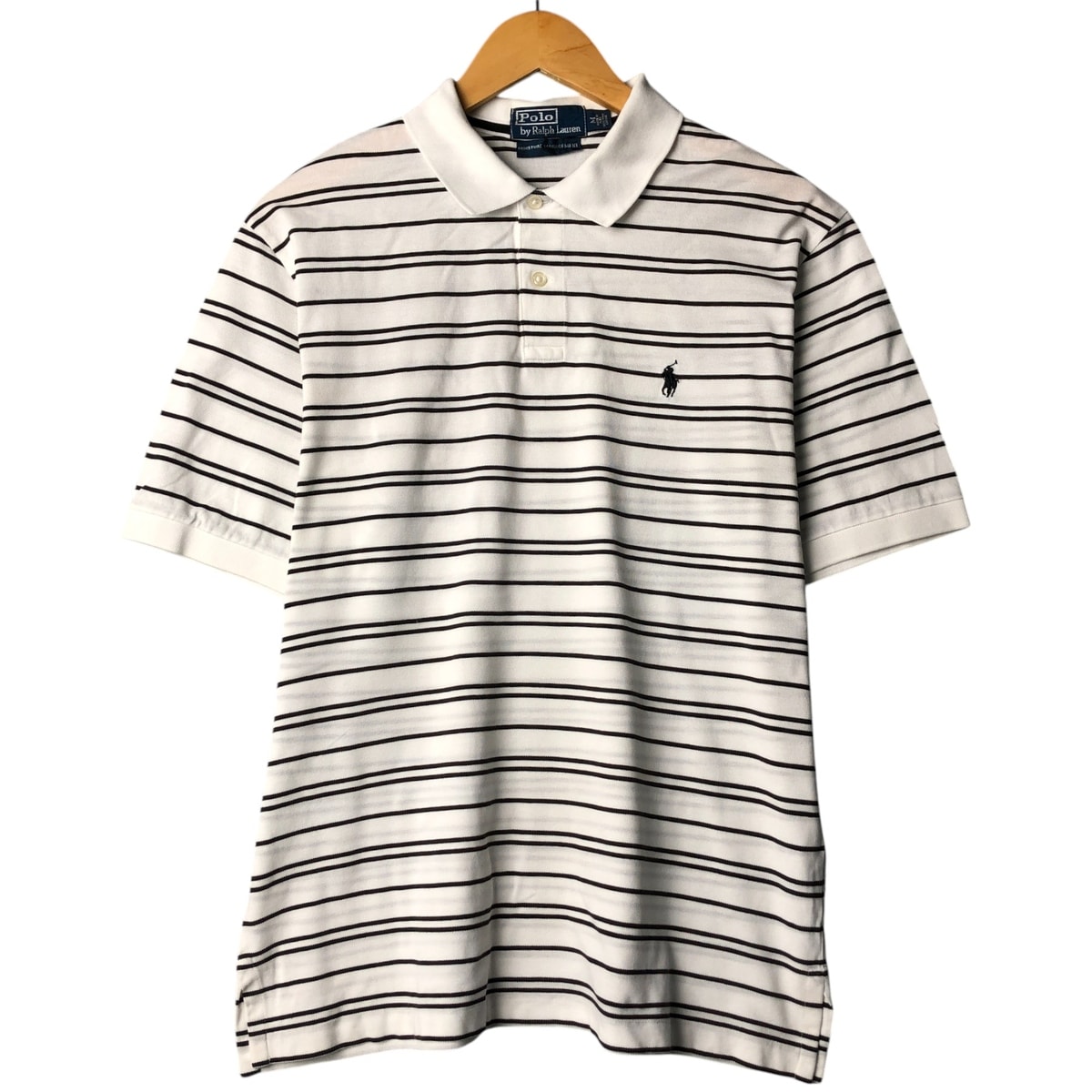 古着 ラルフローレン Ralph Lauren POLO by Ralph Lauren MOISTURE MANAGEMENT 半袖 ボーダー ポロシャツ メンズM相当/eaa566788