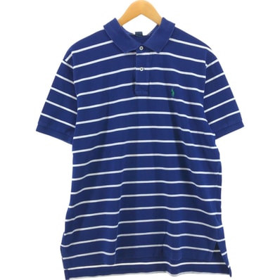 古着 ラルフローレン Ralph Lauren POLO by Ralph Lauren 半袖 ボーダー ポロシャツ メンズXL相当/eaa560241