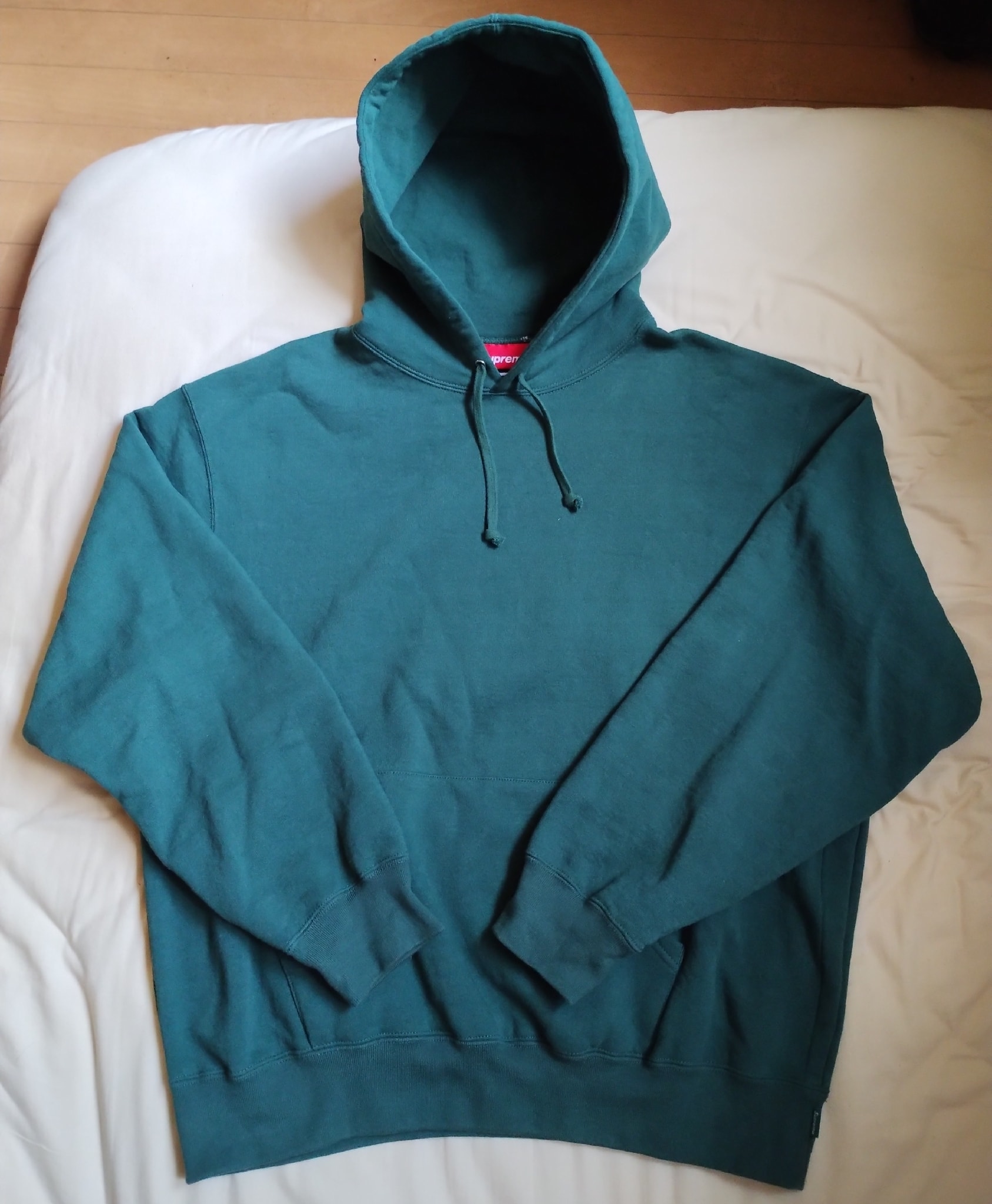 Supreme Satin Applique Hooded Sweatshirt "Green" (24FW)
