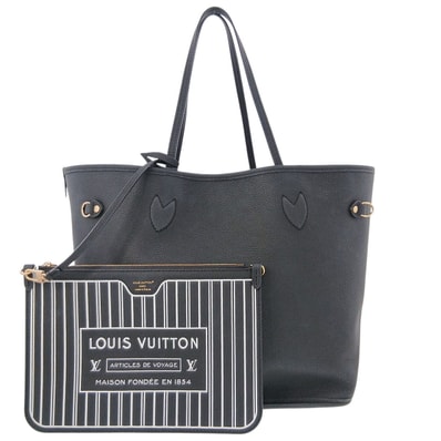 LOUIS VUITTON ルイ・ヴィトン ネヴァーフル インサイドアウトMM トートバッグ M11946 モノグラム レザー ブラック ブラウン レディース【中古】