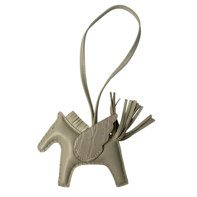 美品 エルメス HERMES ロデオ ペガサス PM タッチ クロコ U刻印 クレ ベトン バッチャーム レディース