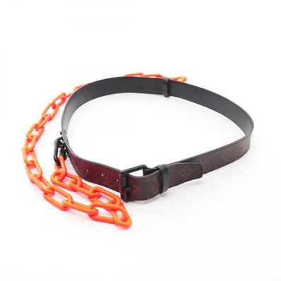 ルイ・ヴィトン LOUIS VUITTON サンチュール シグネチャー モノグラム ベルト 衣料品 PVCコーティングキャンバス プラスチック メンズ ブラウン系 / レッド系 【中古】