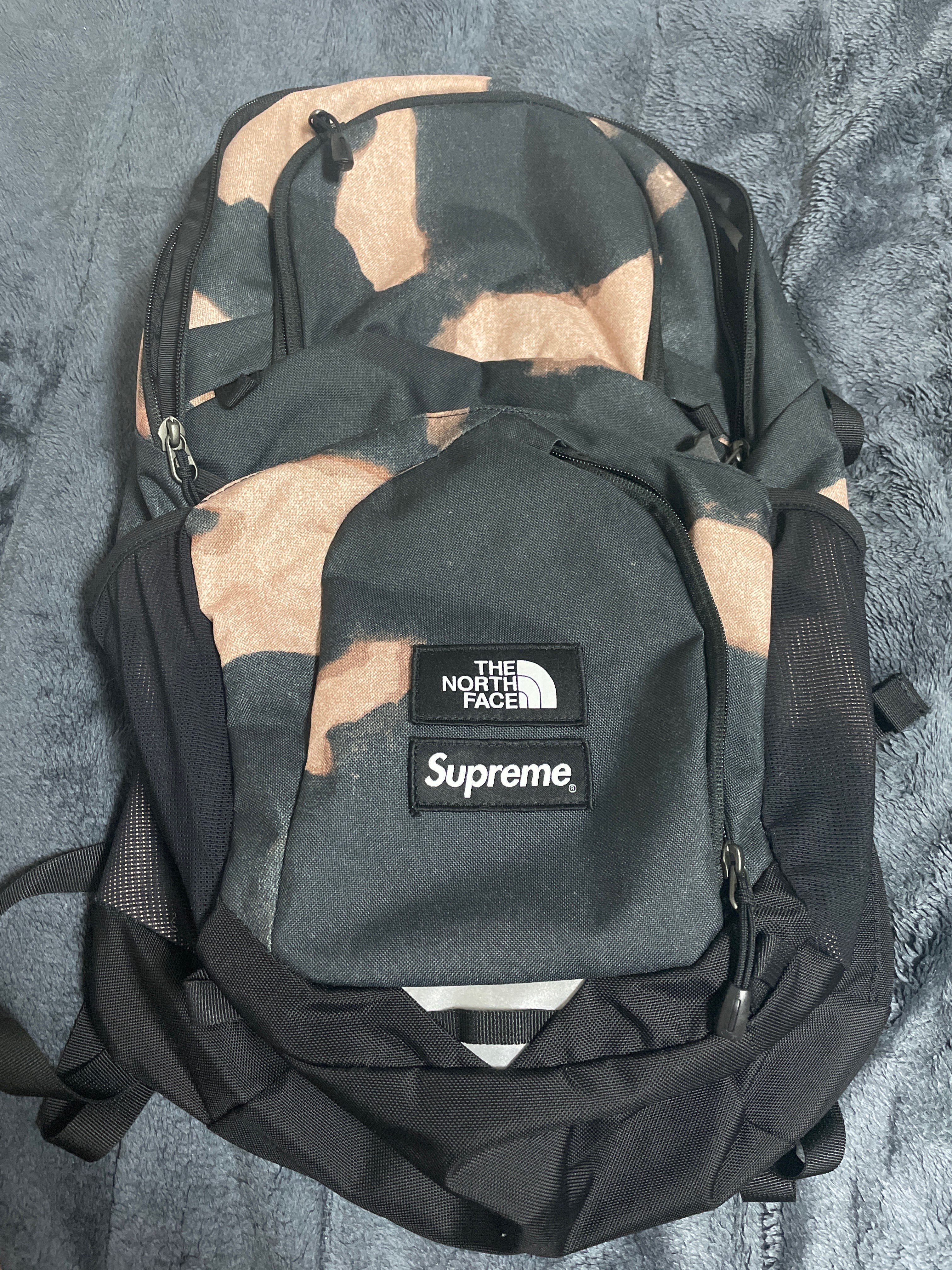 Supreme x The North Face Bleached Denim Print Pocono Backpack "Black"