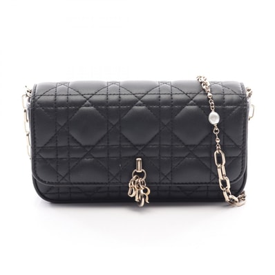 ディオール Dior My Dior Dior Talk フォンバッグ ショルダーバッグ バッグ レザー レディース ブラック系 S0977ONMJ_M900 【中古】
