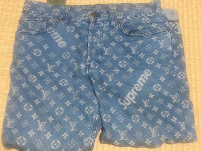 Supreme / Louis Vuitton Jacquard Denim 5-Pocket Jean "Blue"
