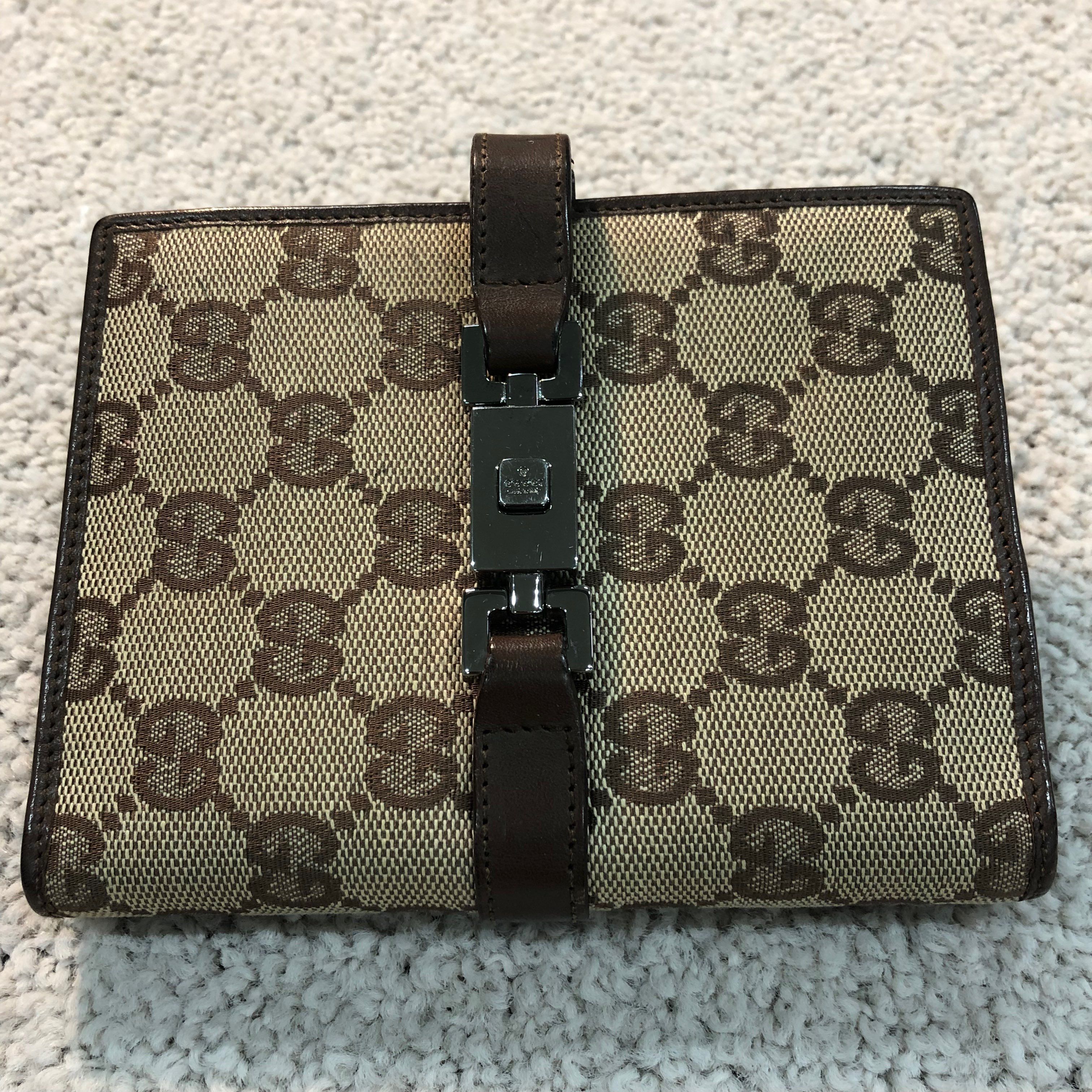 GUCCI GG Canvas Jackie Note Cover "Beige"