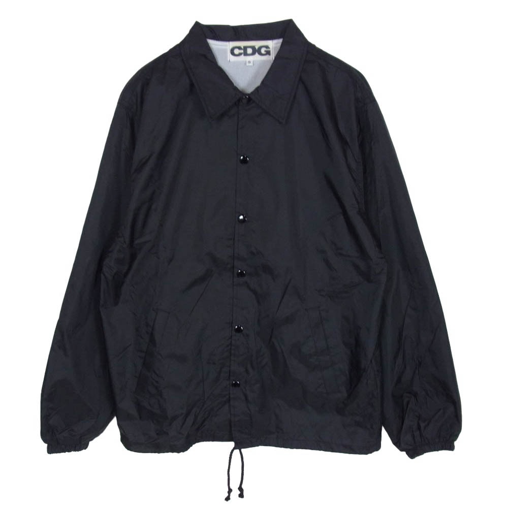 COMME des GARCONS コムデギャルソン AD2018 SZ-J004 CDG ロゴ バックプリント ナイロン コーチジャケット ブラック系 S【中古】