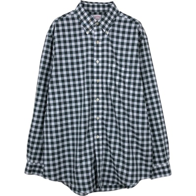 古着 ブルックスブラザーズ Brooks Brothers 346 長袖 ボタンダウンチェックシャツ メンズL相当/eaa628083
