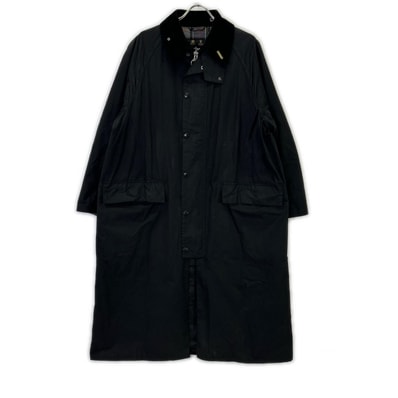 バブアー ブラック 222MWX1674 BURGHLEY / バーレー ワックス オイルドロングジャケット 40