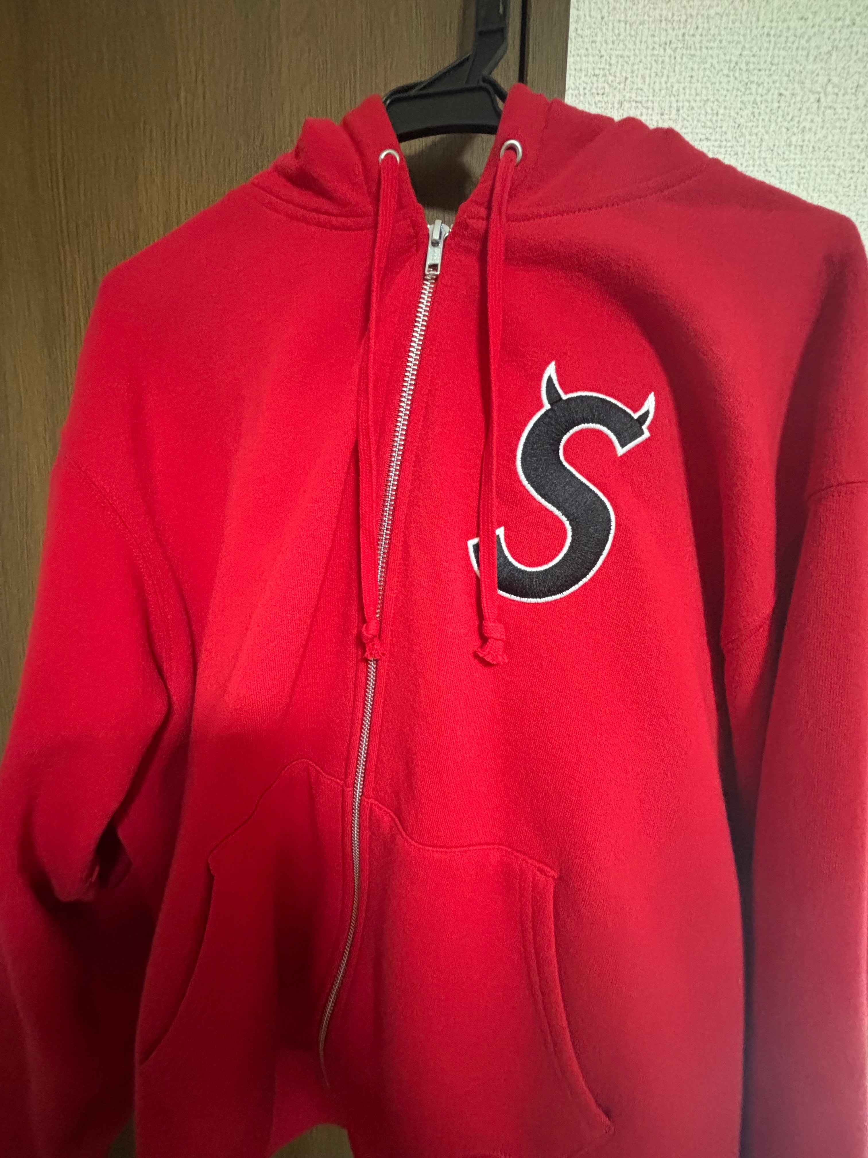 Supreme Devil S Logo Zip Up Hooded Sweatshirt 