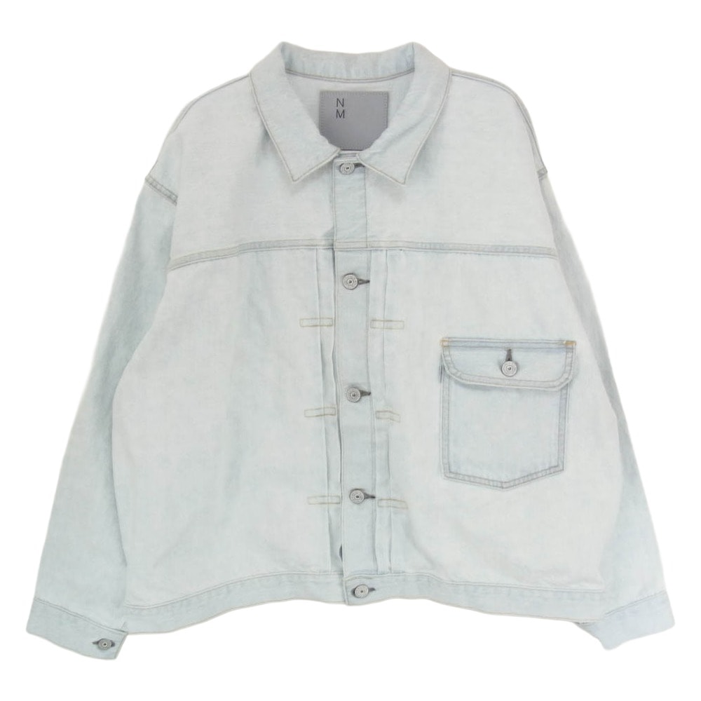 New Manual ニューマニュアル デニムジャケット 023 LV T-BACK DENIM JACKET BLEACH 針シンチ デニムジャケット Gジャン インディゴブルー系 F【中古】