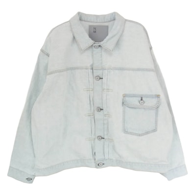 New Manual ニューマニュアル デニムジャケット 023 LV T-BACK DENIM JACKET BLEACH 針シンチ デニムジャケット Gジャン インディゴブルー系 F【中古】