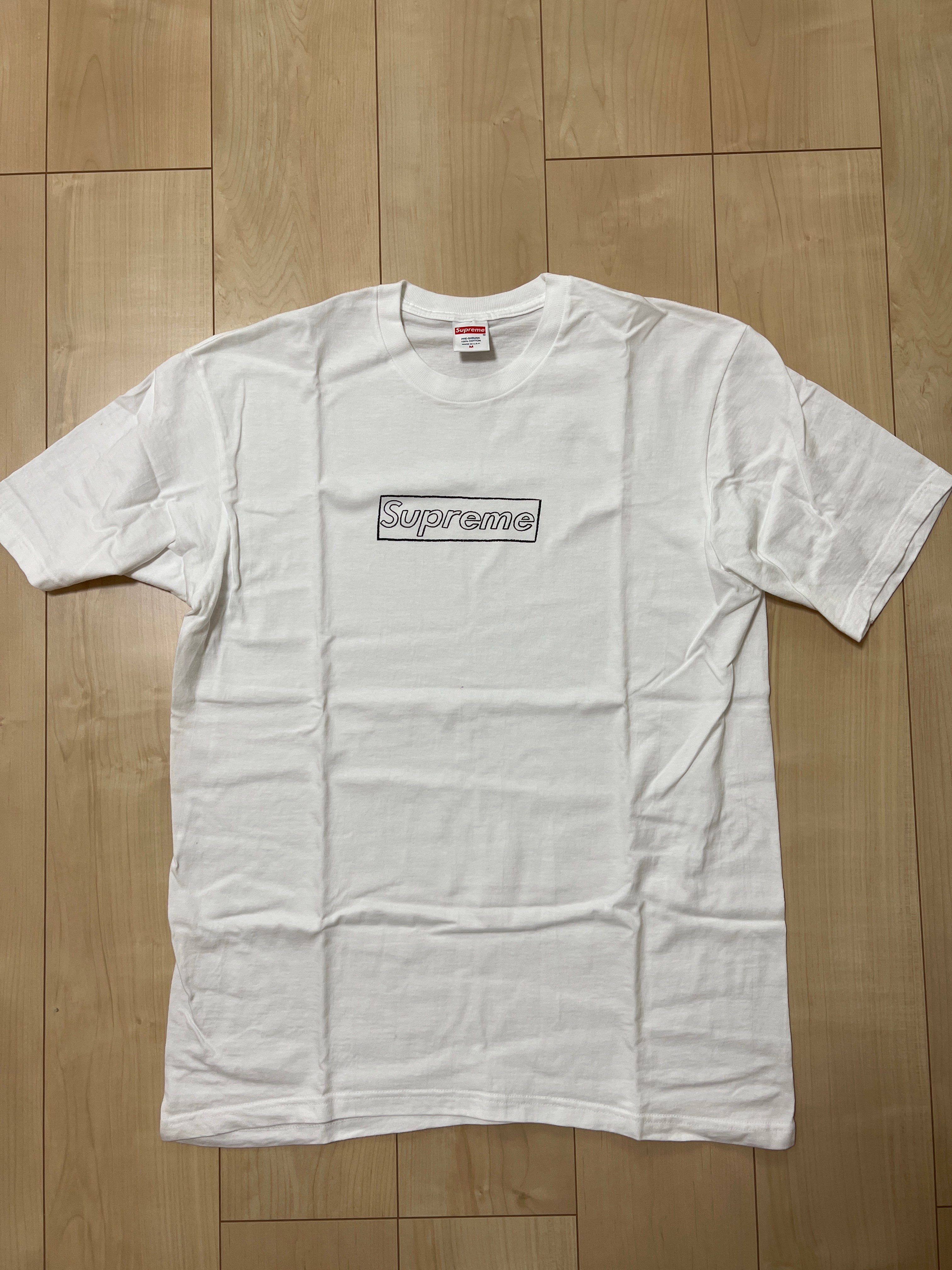 Supreme KAWS Chalk Logo Tee "White"