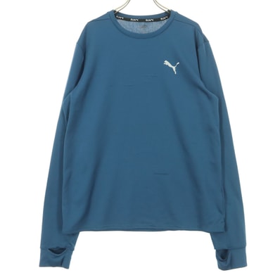 PUMA プーマ ワンポイントロゴ 長袖 Tシャツ L ブルー ロンT