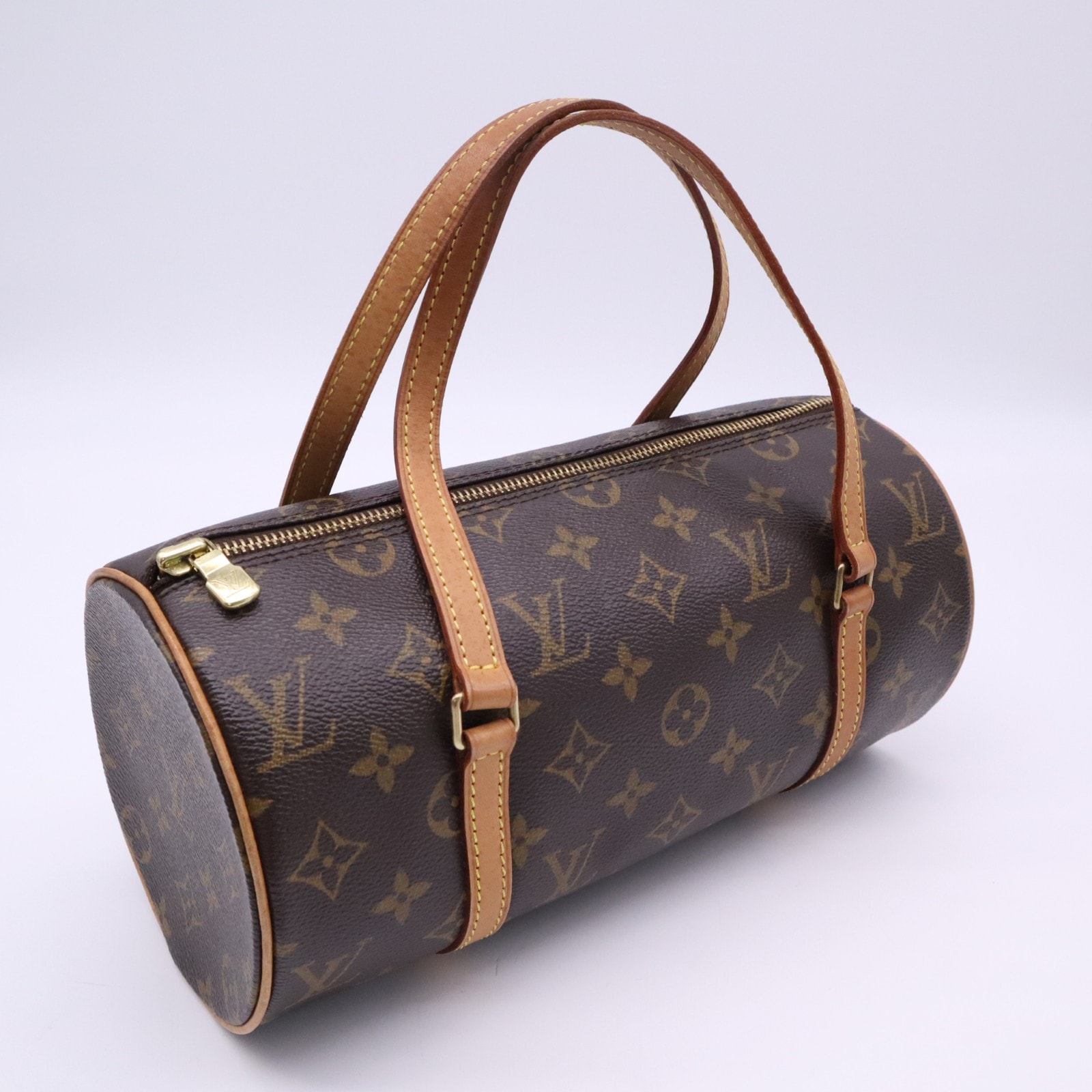LOUIS VUITTON ルイ・ヴィトン モノグラム パピヨン26 M51386 ハンドバッグ ブラウン ベージュ コーティングキャンバス レザー レディース