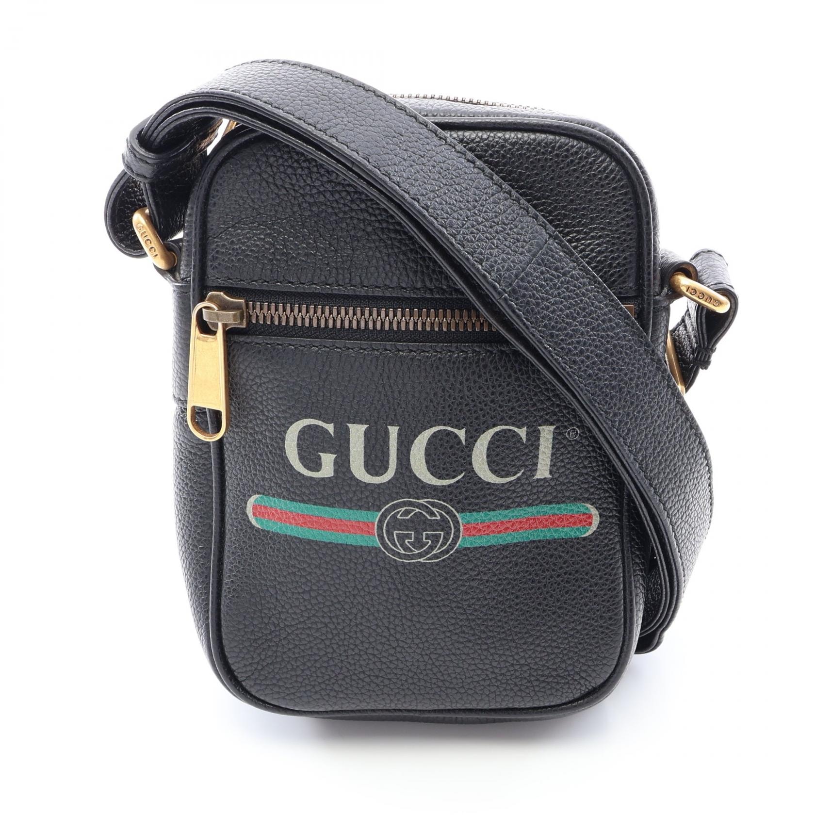 グッチ GUCCI ウェビングライン ショルダーバッグ バッグ レザー メンズ レディース ブラック系 / マルチカラー 574803 【中古】