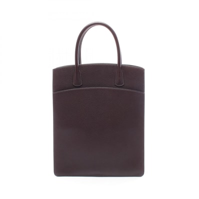 エルメス HERMES ホワイトバスアップ トートバッグ バッグ レザー フィヨルド エベンヌ □F刻印(2002年製造) レディース ブラウン系 【中古】