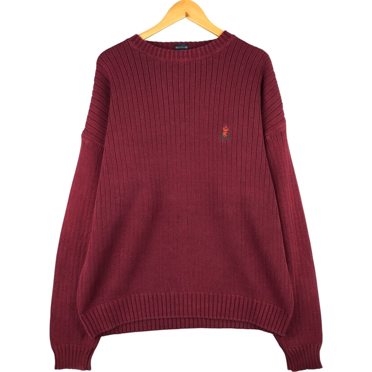 古着 ラルフローレン Ralph Lauren CHAPS チャップス ケーブル編み コットンニットセーター メンズXL相当/eaa588994