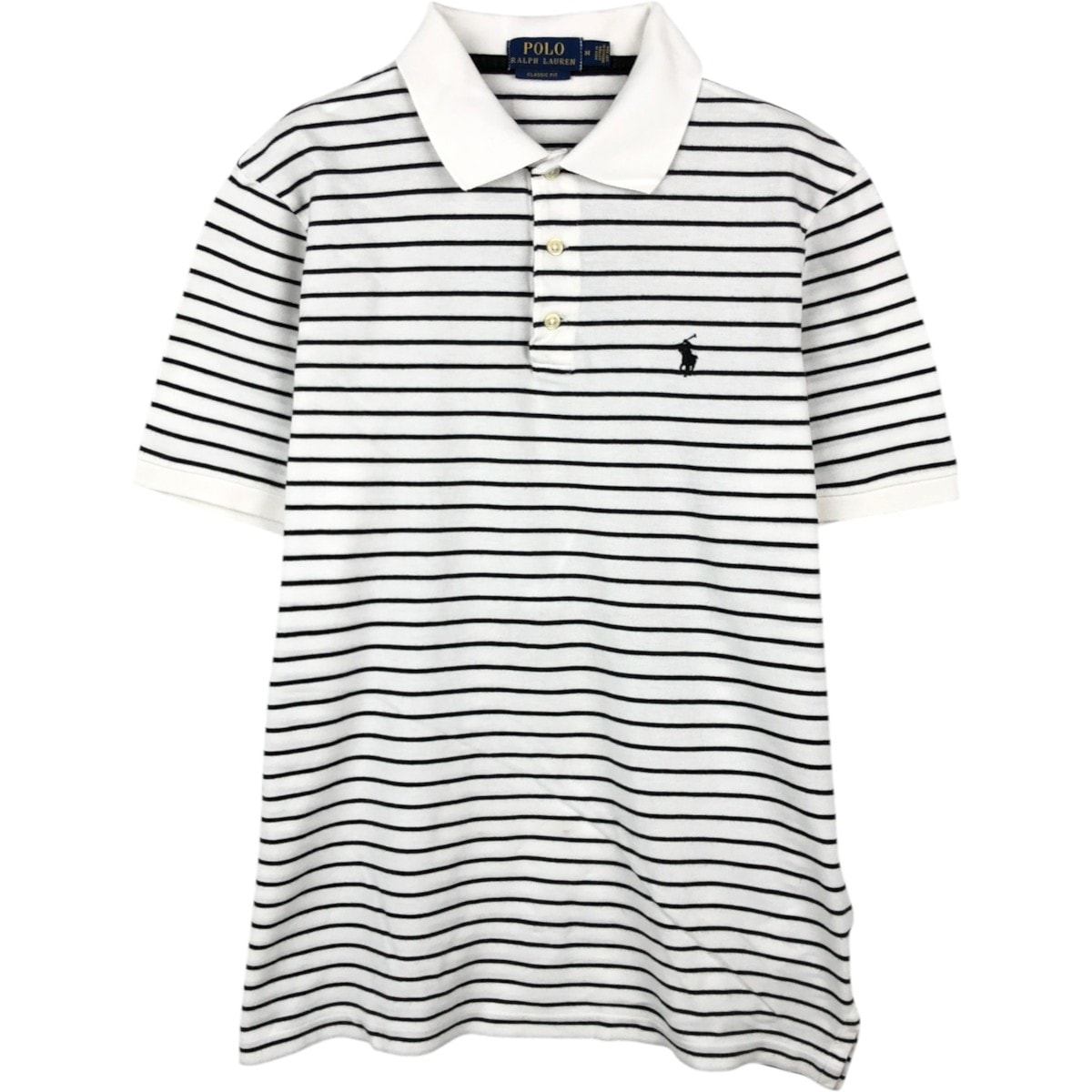 古着 ラルフローレン Ralph Lauren POLO RALPH LAUREN CLASSIC FIT 半袖 ボーダー ポロシャツ メンズM相当/eaa657038